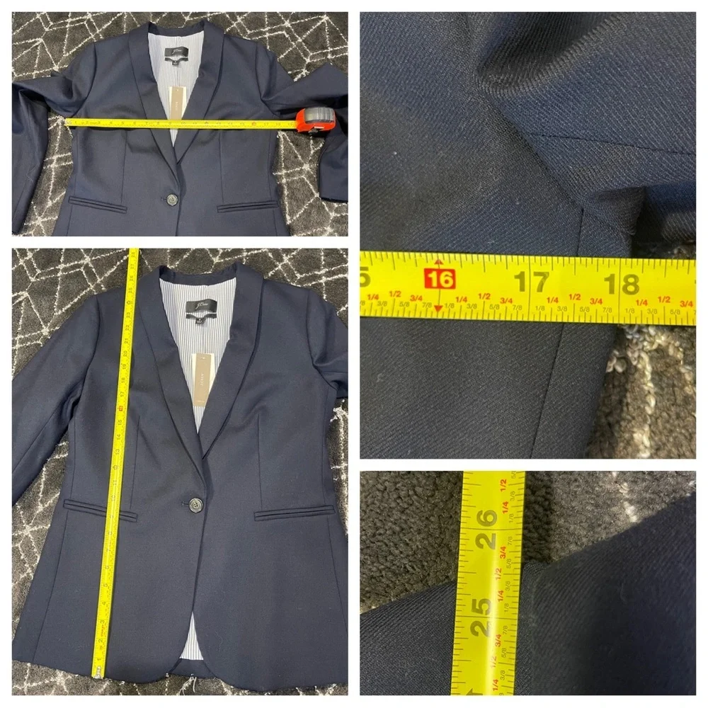 NWT! J. Crew Parke Blazer Wool Navy